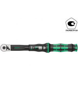 Динамометрический ключ WERA Click-Torque C 1 с трещоткой с реверсом, 1/2" x 10-50 Nm