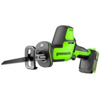Пила сабельная компактная аккумуляторная GREENWORKS GPT-CRS-25, 24V, бесщеточная, без АКБ и ЗУ.