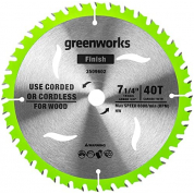 Пильный диск по дереву для циркулярной пилы GREENWORKS 184x1.75/1.13x20 мм 40T