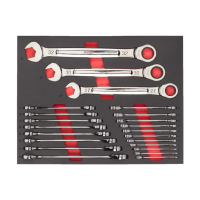 Ключи гаечные MAXBITE&trade; комбинированные с трещоткой метрические Milwaukee в ложементе (22 ед.)