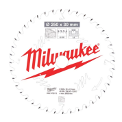 Пильный диск для торцовочной пилы по дереву Milwaukee 250 x 30 x 2.8 мм я 60 (1шт)