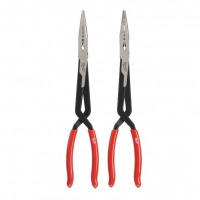 Длинногубцы Milwaukee удлиненные монтажные прямые и изогнутые 45° к-т LONG REACH PLIERS 2 PC SET