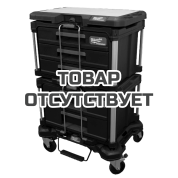 Набор ящиков с выдвижными отсеками 2 и Milwaukee PACKOUT TRANSPORTATION KIT на тележке с рабочей поверхностью 4 ед.