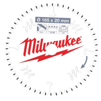 Пильный диск для циркулярной пилы по алюминию Milwaukee 165 x 20 x 2.2 x 54мм (1шт)