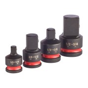 Набор переходников для головок Milwaukee SHOCKWAVE 3/8''-1/4'', 3/8''-1/2'', 1/2''-3/8'', 1/2''-3/4'' (4шт)