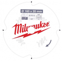 Пильный диск для циркулярной пилы по фиброцементу Milwaukee CSB P FC 160 x 20 x 2,2 x 4D (1шт)