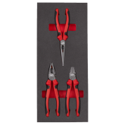 Шарнирно-губцевый инструмент набор Milwaukee 3ед. в ложементе PLIERS SET FOAM INSERT