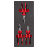 Шарнирно-губцевый инструмент набор Milwaukee 3ед. в ложементе PLIERS SET FOAM INSERT