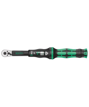Динамометрический ключ WERA Click-Torque A 5 с трещоткой с реверсом, 1/4" x 2.5-25 Nm