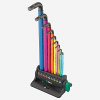 Набор Г-образных ключей Wera WE-133165 950/9 Hex-Plus Multicolour, BlackLaser, 9 предметов