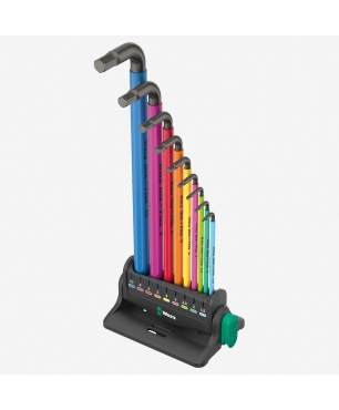 Набор Г-образных ключей Wera WE-133165 950/9 Hex-Plus Multicolour, BlackLaser, 9 предметов