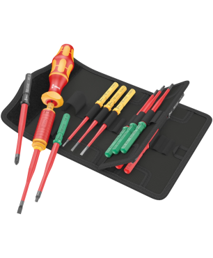 Kraftform Kompakt VDE 15 Torque 1,2-3,0 Nm extra slim 1 Tool Finder Набор насадок с динамометрической отвёрткой-битодержателем, 15 пр.