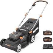 Газонокосилка аккумуляторная бесщеточная WORX WG745E, 41 см, 40В, 4Ач х2, ЗУ 2А х2, коробка