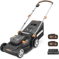 Газонокосилка аккумуляторная бесщеточная WORX WG745E, 41 см, 40В, 4Ач х2, ЗУ 2А х2, коробка